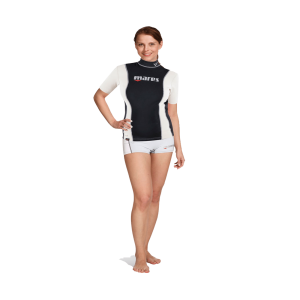 Mares Fire Skin Short Sleeve With Hood - She Dives | Mares Rashguards | Mares Singapore